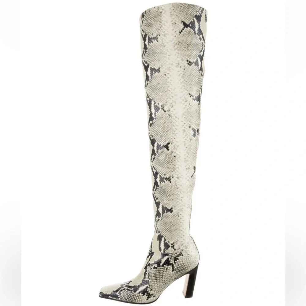 Khaite Printed Leather boots